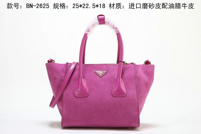 2014 Prada Suede Leather Tote Bag BN2625 Light Purple